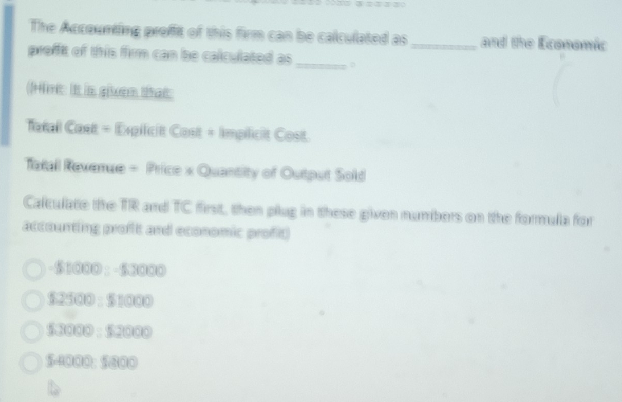 Solved: The Accounting profft of this firm can be calculated as _and ...