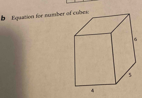 Equation for number of cubes: