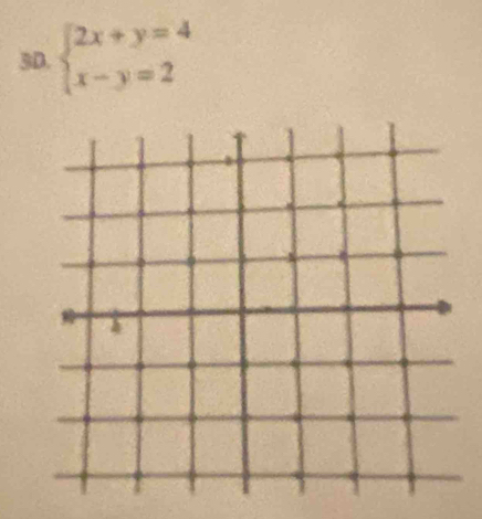 beginarrayl 2x+y=4 x-y=2endarray.