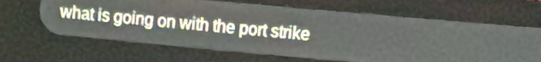 what is going on with the port strike