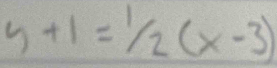 y+1=1/2(x-3)