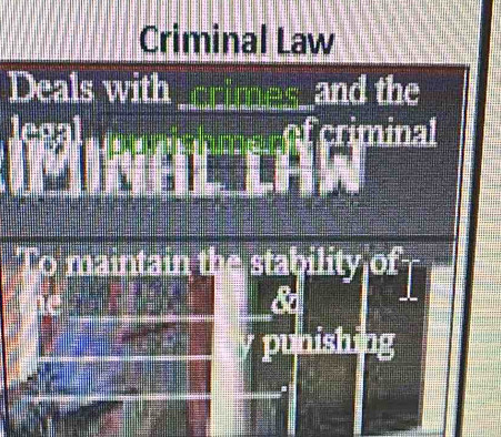 Criminal Law 
D