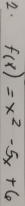 f(x)=x^2-5x+6