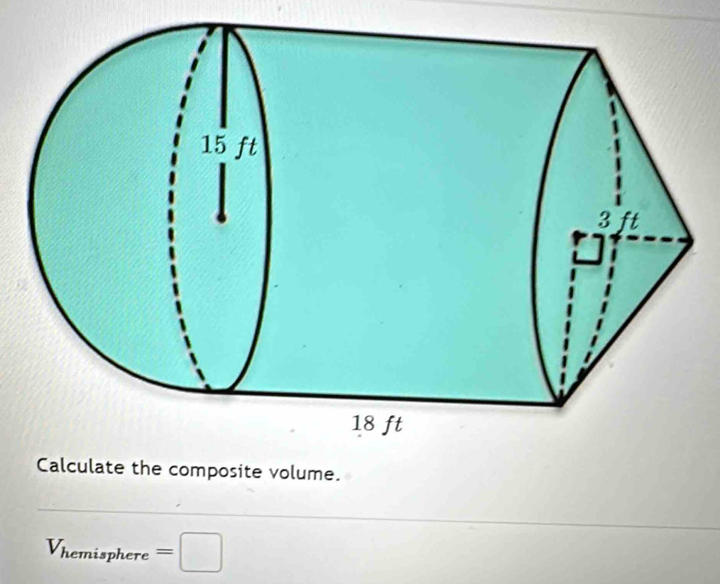 composite volume.
V_hemisphere=□