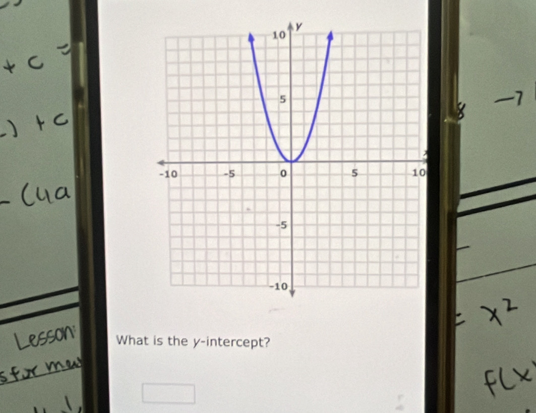 a 
What is the y-intercept?