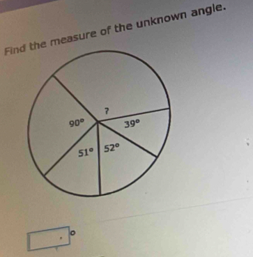 Fine measure of the unknown angle.