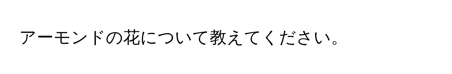 アーモンドの花について教えてください。