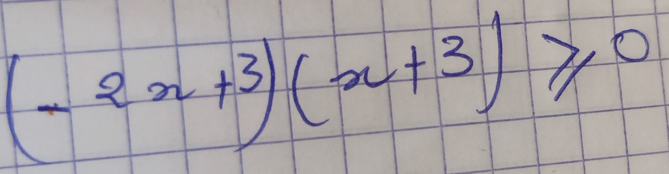 (-2x+3)(x+3)≥slant 0