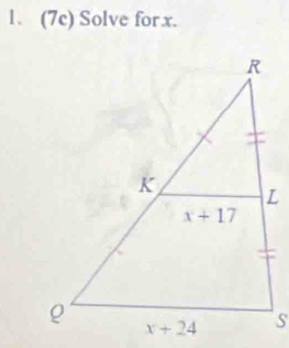 (7c) Solve for x.