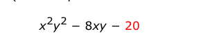 x^2y^2-8xy-20