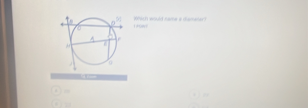 Which would name a dismeter?
I FOINT

fo
6 ) 2