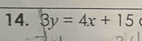 3y=4x+15