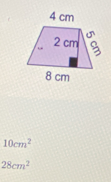 10cm^2
28cm^2