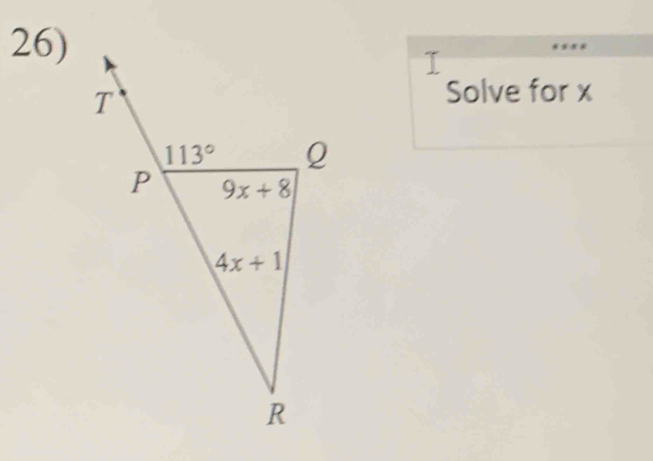 Solve for x