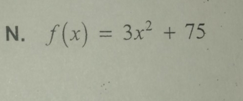 f(x)=3x^2+75