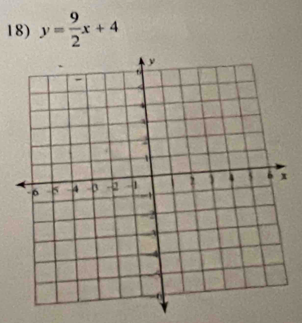 y= 9/2 x+4