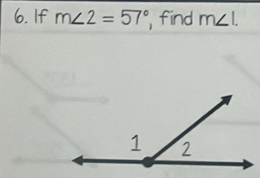 If m∠ 2=57° find m∠ L