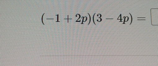 (-1+2p)(3-4p)=□