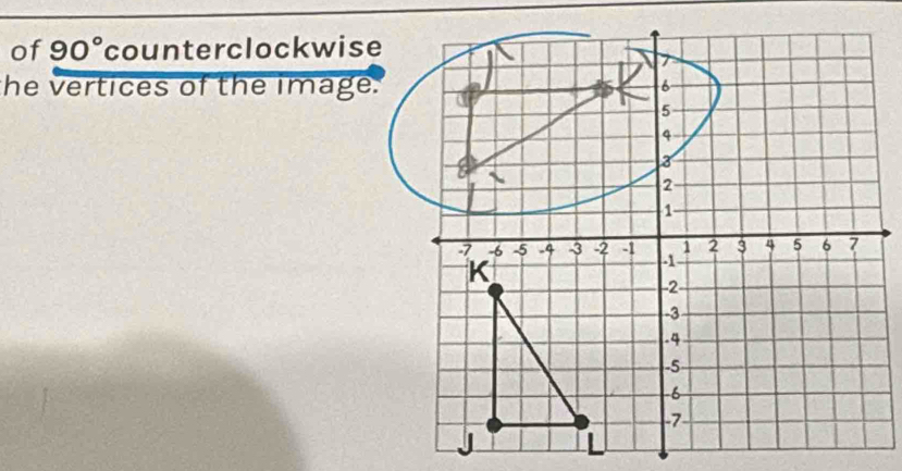 of 90° counterclockwis 
the vertices of the image