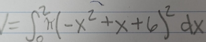 ∈t _0^(2x(-x^2)+x+6)^2dx