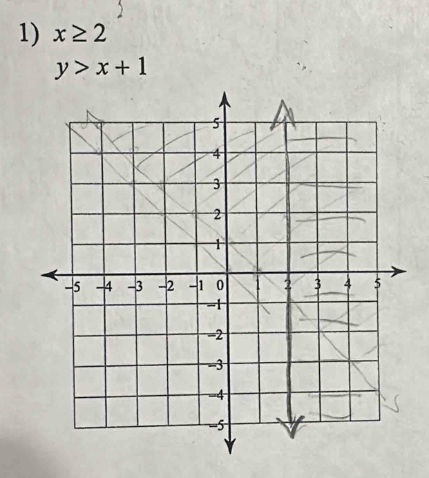 x≥ 2
y>x+1