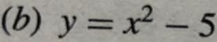 y=x^2-5