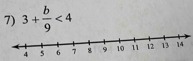 3+ b/9 <4</tex>
4 5 6 7 8 9 10 11 12 13 14