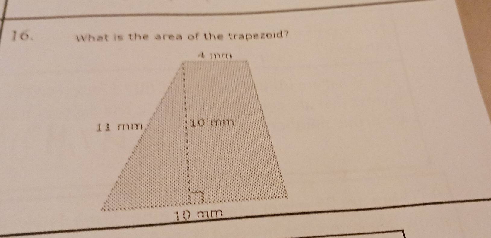 What is the area of the trapezoid?