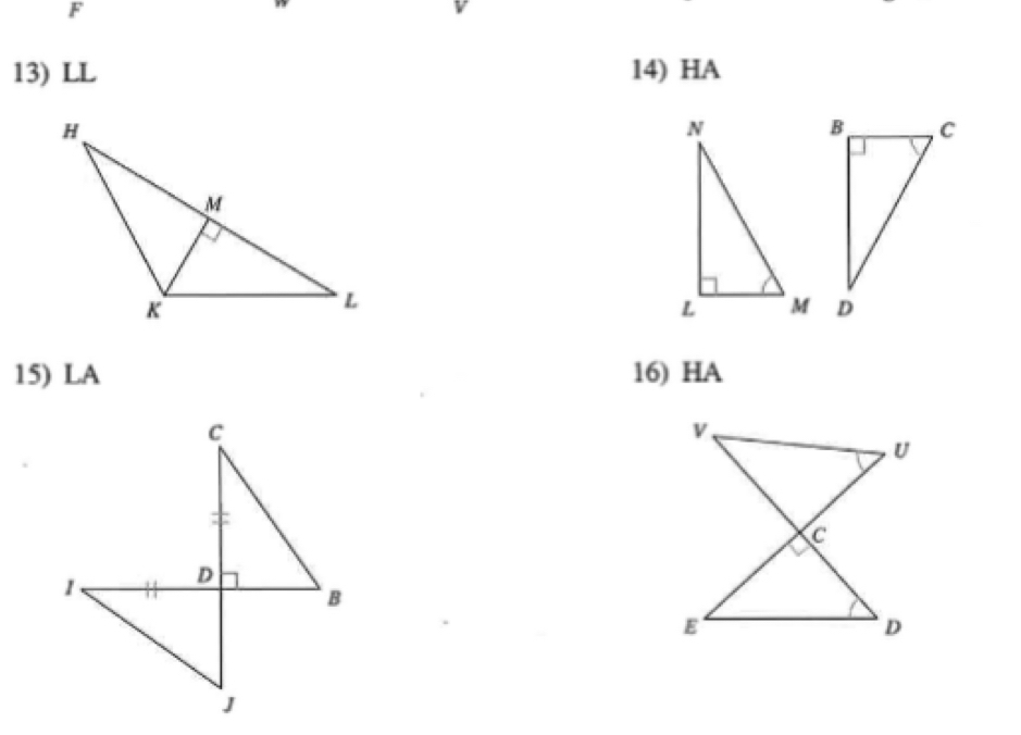 F
13) LL 14) HA
15) LA 16) HA