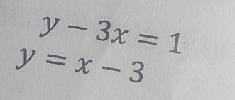 y-3x=1
y=x-3