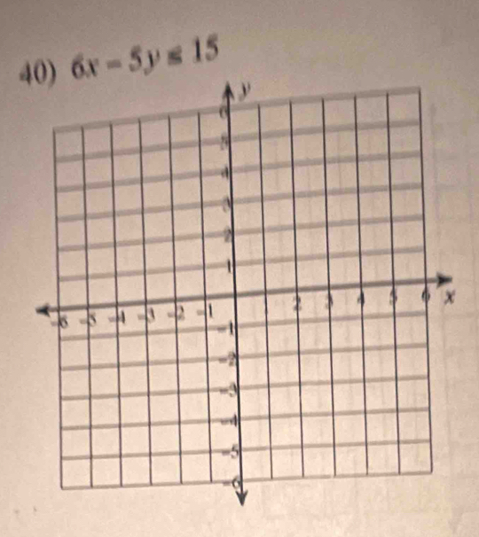 4 6x-5y≤ 15