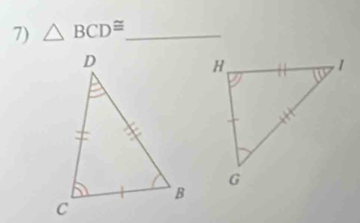 △ BCD≌ _