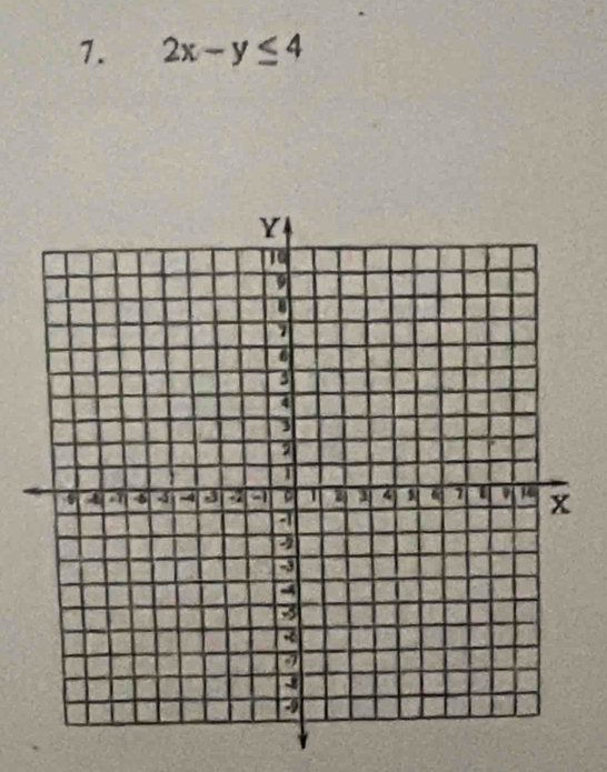 2x-y≤ 4