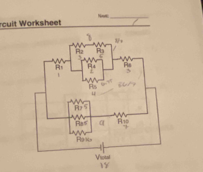 Name_
rcuit Worksheet
_