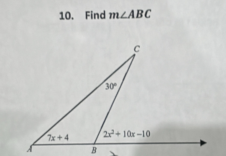 Find m∠ ABC