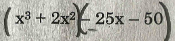 x³ + 2x² − 25x − 50