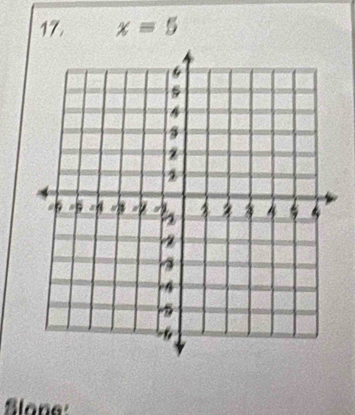 x=5
Slone