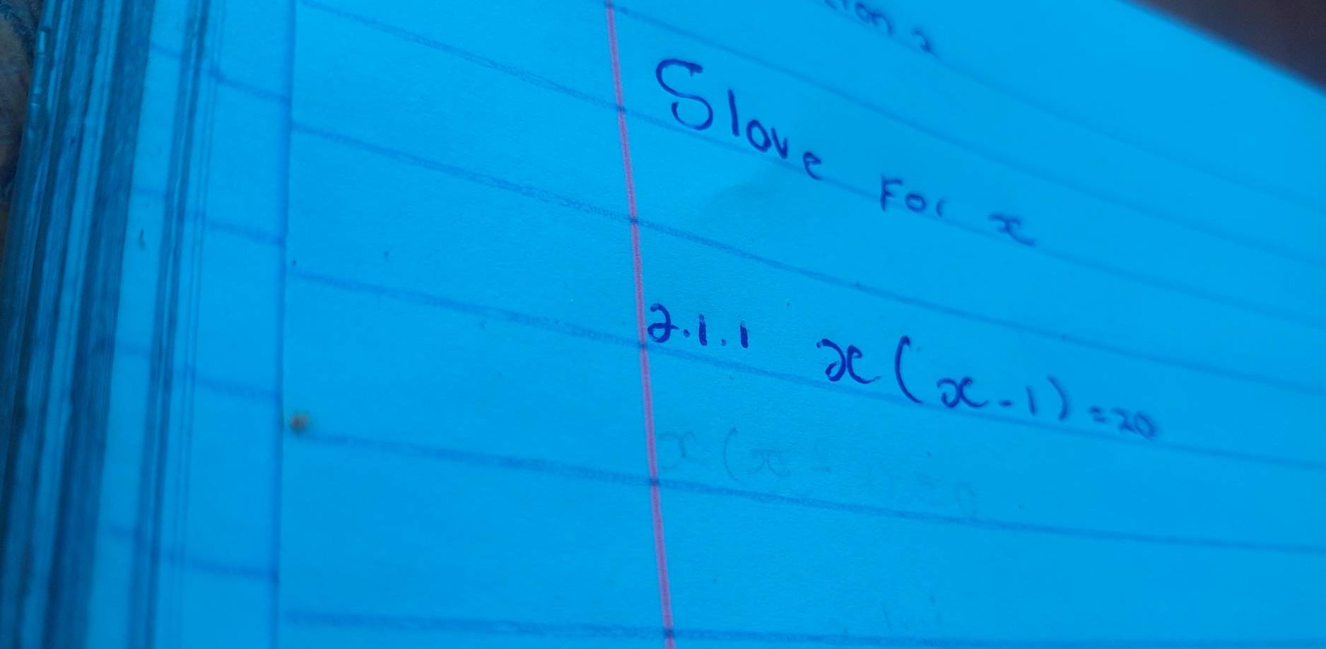 blove Fo1 x
3. 1. 1 x(x-1)=20