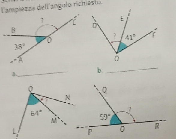 Risolto:l'ampiezza dell'angolo richiesto. _ a. b.