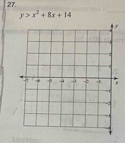 y>x^2+8x+14