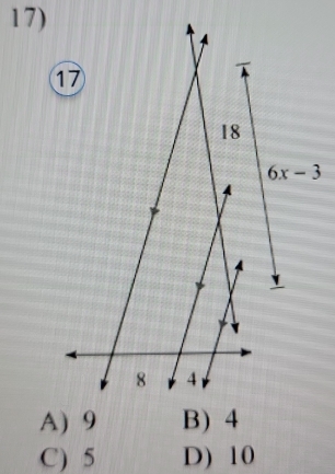 A) 9 B) 4
C) 5 D) 10