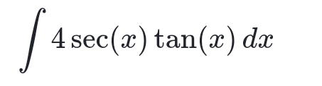 ∈t 4sec (x)tan (x)dx