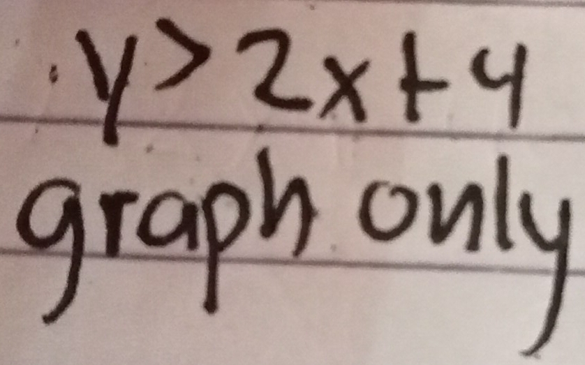 y>2x+4
graph only