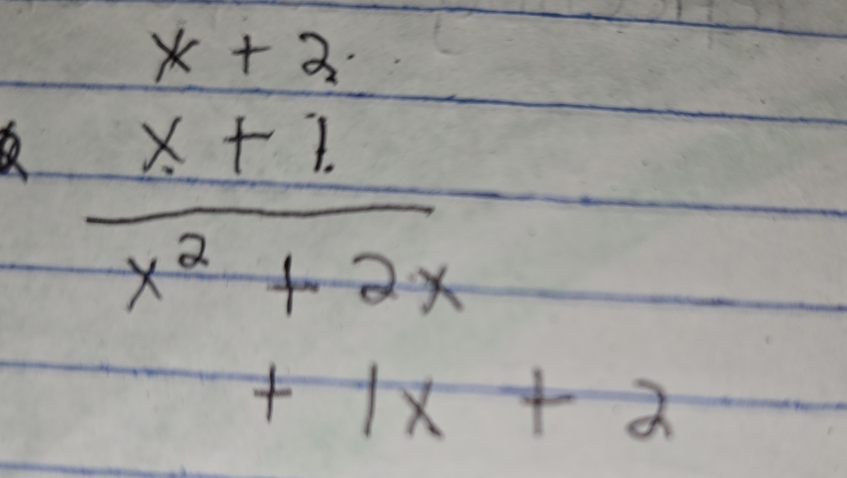 frac beginarrayr x+2 x+1endarray x^2+2x