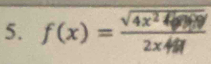 f(x)= sqrt(4x^24||y||y|)/2x||y| 