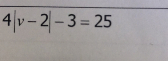 4|v-2|-3=25