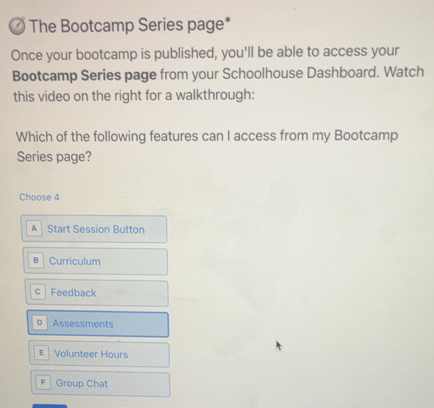 Solved: The Bootcamp Series page* Once your bootcamp is published, you ...