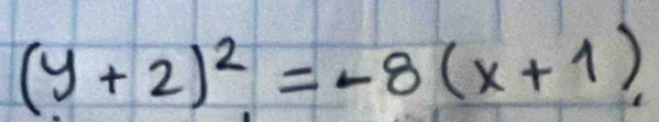 (y+2)^2=-8(x+1)