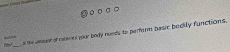 fa_ is the amount of calories your body needs to perform basic bodily functions.