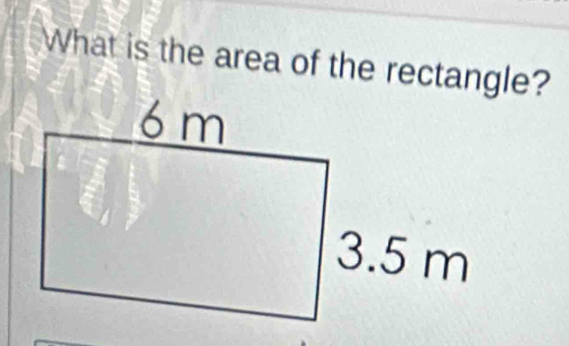 What is the area of the rectangle?